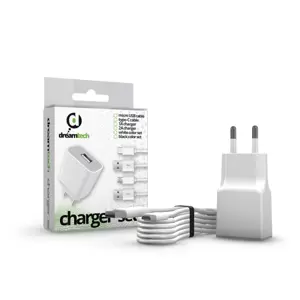 Dreamtech Charger Set 2A Micro Usb White