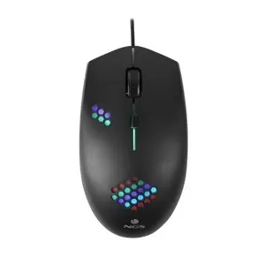 NGS GMX-120 vezetékes gamer egér 1400Dpi 7 színű LED világítással, fekete