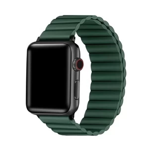 XPRO™ Apple Watch mágneses szilikon szíj zöld Apple Watch 38mm / 40mm / 41mm / 42mm (S10) készülékhez