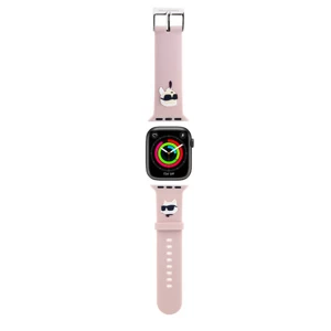 Karl Lagerfeld óraszíj pink KLAWLSLKCNP Apple Watch 42mm (S1-S3) / 44mm / 45mm / 46mm / 49mm készülékhez