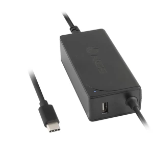 NGS fekete 65W USB-C univerzális Laptop Töltő